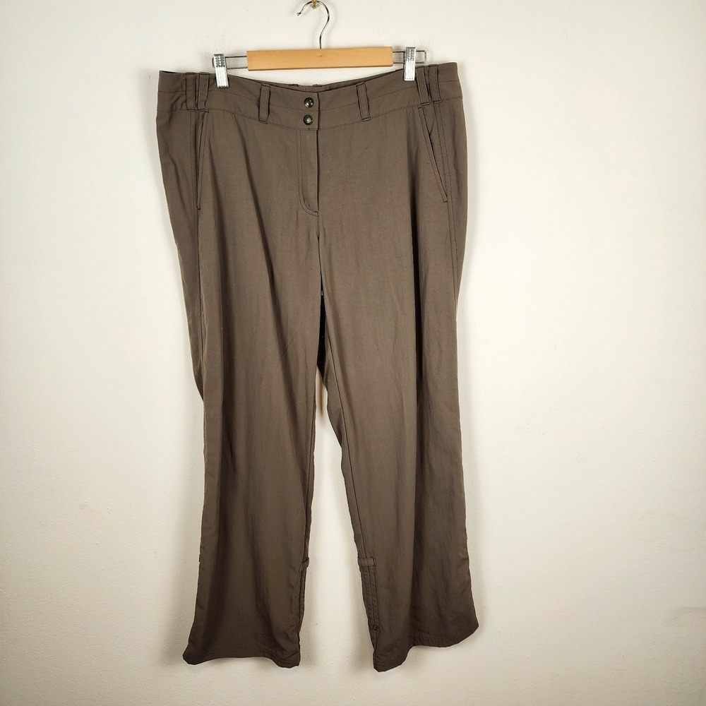 Exofficio Nylon Ankle Roll Up Olive Green Outdoor Hiking‎ Pants Women's Size 16